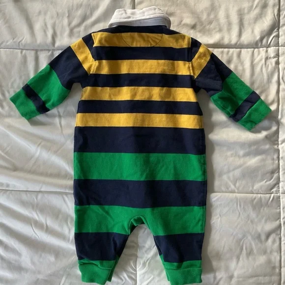 Ralph Lauren Baby Rugby Stripe Bodysuit - 3 months